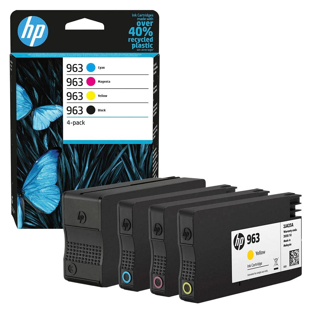 4-hp-963-schwarz-cyan-magenta-gelb-6zc70ae-tintenpatronen-304681 Original Hp 963 Multipack Tintenpatronen - Image 1