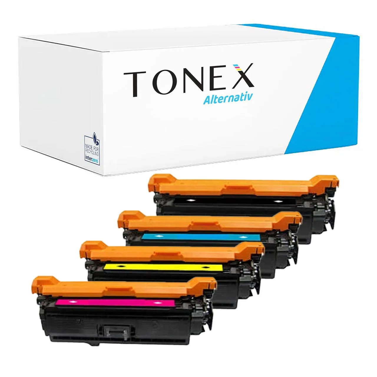 alternativ-zu-hp-ce250x-toner-set-4 Tonex Alternativ Fur Hp 504X Ce250X Toner Schwarz Cyan Magenta Gelb 4Er Pack - Image 1