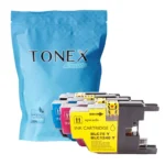 Tonex Alternativ Fur Brother Lc 1240 Tinte Schwarz Cyan Magenta Gelb 4Er Pack Spar Set