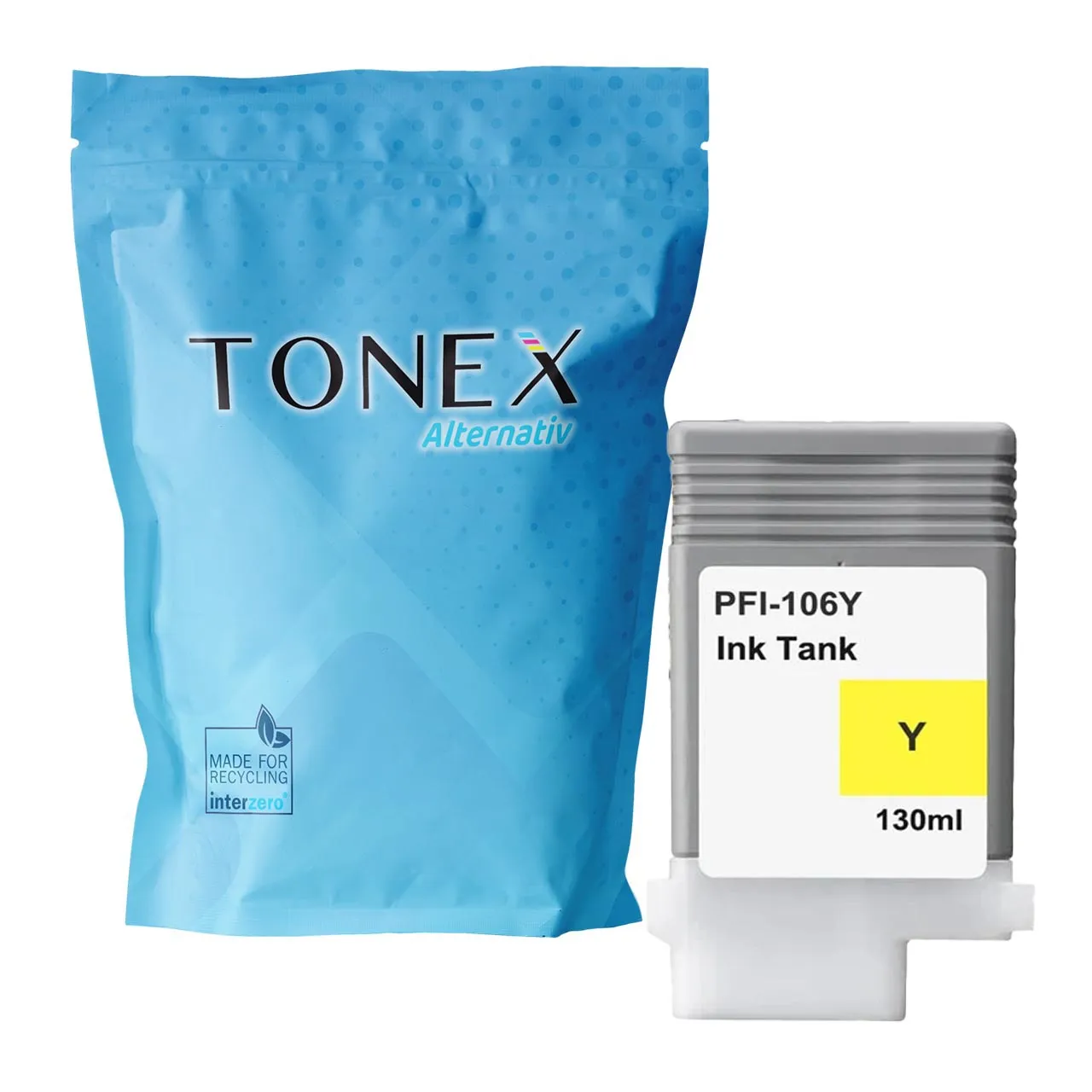 canon-pfi106-gelb Tonex Alternativ Fur Canon Pfi 106Y 6624B001 Tinte Gelb 130Ml - Image 1
