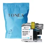 Tonex Alternativ Fur Brother Lc 22Ec Tinte Cyan Bis Zu 1200 Seiten 12Ml