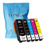 Tonex Alternativ Fur Epson 33Xl Tinte Schwarz Cyan Magenta Gelb Foto Schwarz 78Ml 5Er Pack