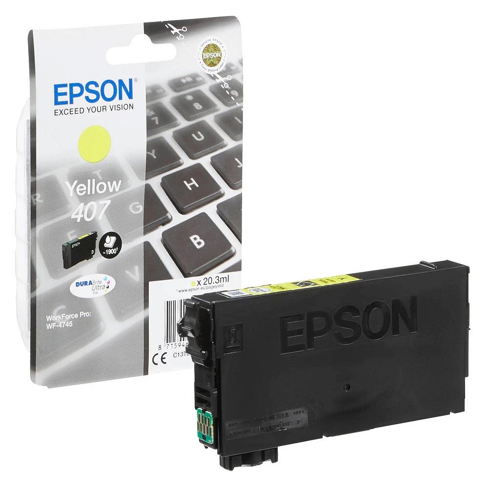 epson-407-t07u4-gelb-tintenpatrone-335301 Original Epson 407 Yellow Tintenpatrone - Image 1