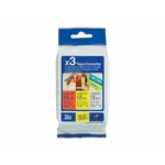 Brother Tze 31M3 Schwarz Auf Rot Schwarz Auf Weiss Schwarz Auf Gelb Rolle 12 Cm X 8 M