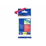 Brother Tze 435 Weiss Auf Rot Rolle 12 Cm X 8 M 1 Kassetten Laminiertes Band