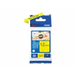 Brother Tze 631S Schwarz Auf Gelb Rolle 12 Cm X 4 M