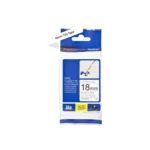 Brother Tze Fx241 Klebstoff Schwarz Auf Weiss Rolle 18 Cm X 8 M