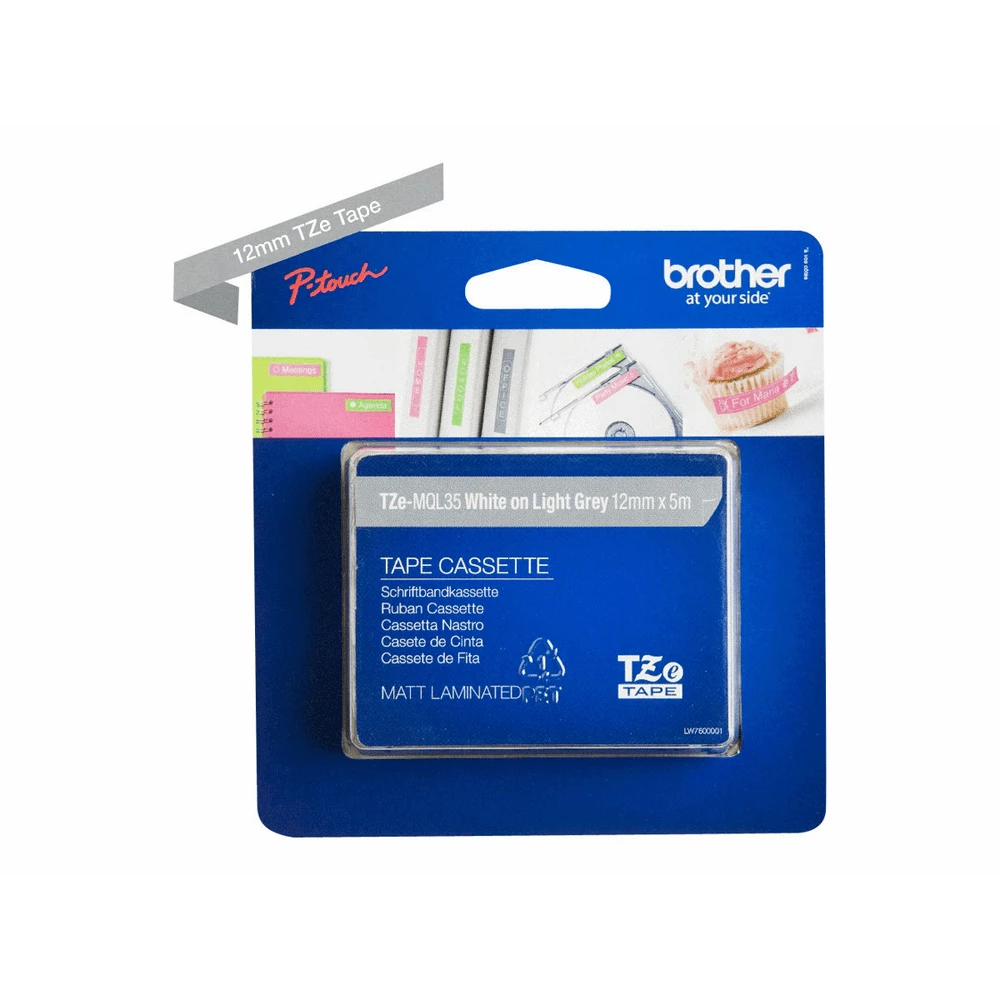 fbbr-tzemql35-b84a718759163b532d74c5d91882fa8d-192157-1-68601e6120780481c7113921aea1cfdf Brother Tzemql3 Schriftbandkassette 12Mm Weiss Auf Hellgrau 1638492625 - Image 1