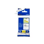 Brother Tze S241 Beschriftungsband Stark Klebend 18Mm Schwarzweiss 884098201