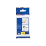 Brother Tze Fx221 Klebstoff Schwarz Auf Weiss Rolle 09 Cm X 8 M