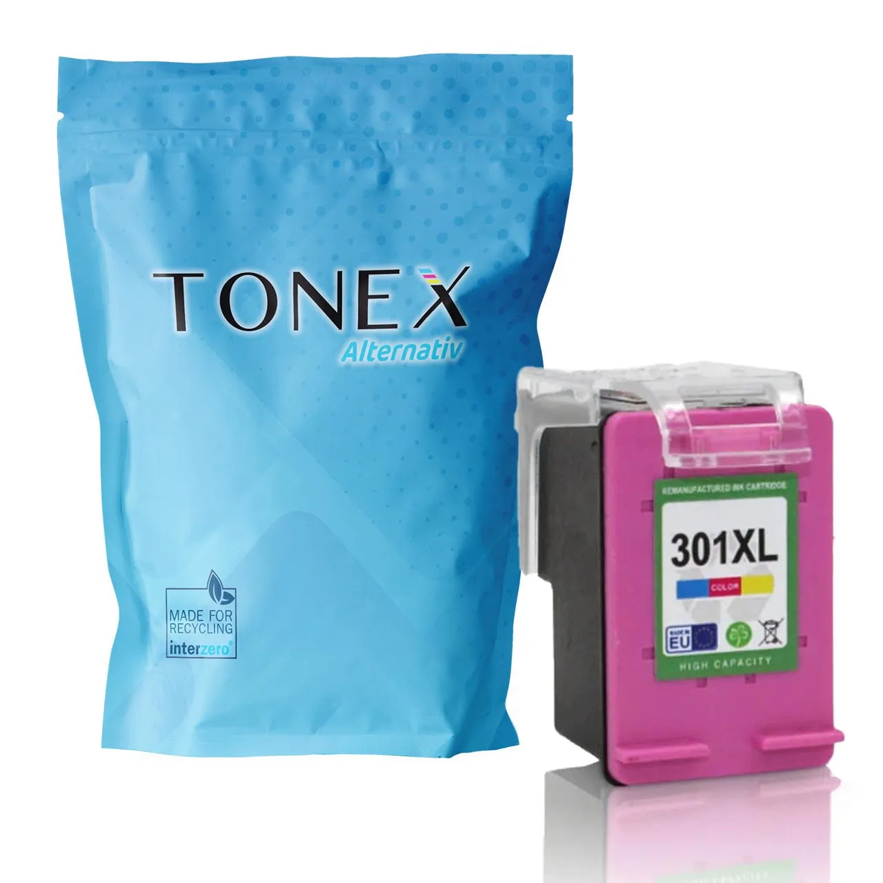 hp-301xl-color Tonex Alternativ Fur Hp 301Xl Ch564Ee Tinte Color Bis Zu 390 Seiten 21Ml - Image 1