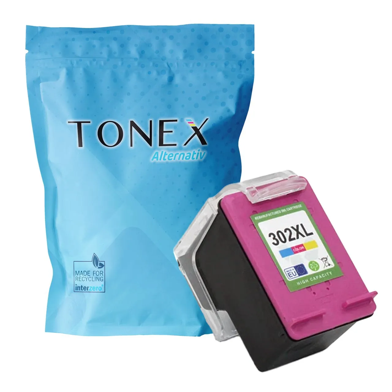 hp-302xl-color Tonex Alternativ Fur Hp 302Xl F6U67Ae Tinte Color Bis Zu 390 Seiten 18Ml - Image 1
