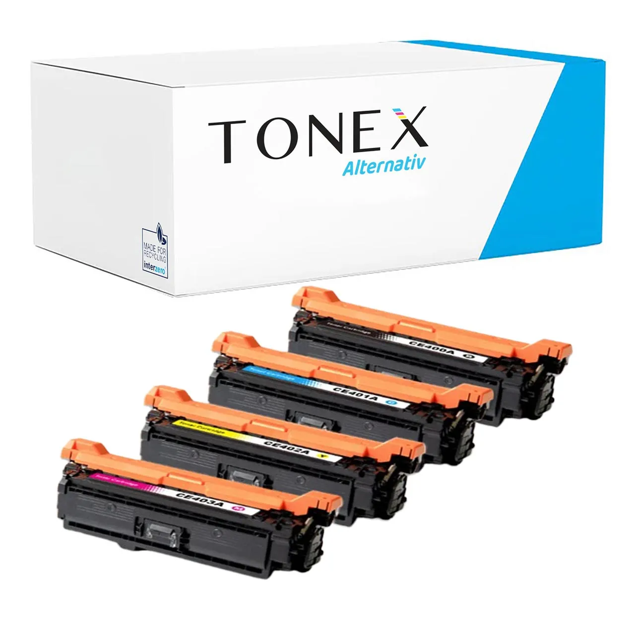 hp-507a-spar-set Tonex Alternativ Fur Hp 507A Toner Schwarz Cyan Magenta Gelb Spar Set - Image 1