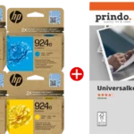 Hp Prindo Universal Papier 500 Blatt Schwarz Cyan Magenta Gelb Weiss Value Pack 924E Mcvp
