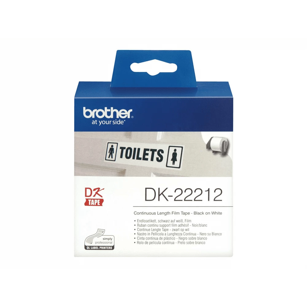 pabr-dk22212-9ad44c6cb231a6968fb59ee37e95771c-191031-1-3f824544b201db681960437a11b472d1-1 Brother Dk 22212 Permanenter Klebstoff Weiss Rolle 62 Cm X 152 M - Image 1