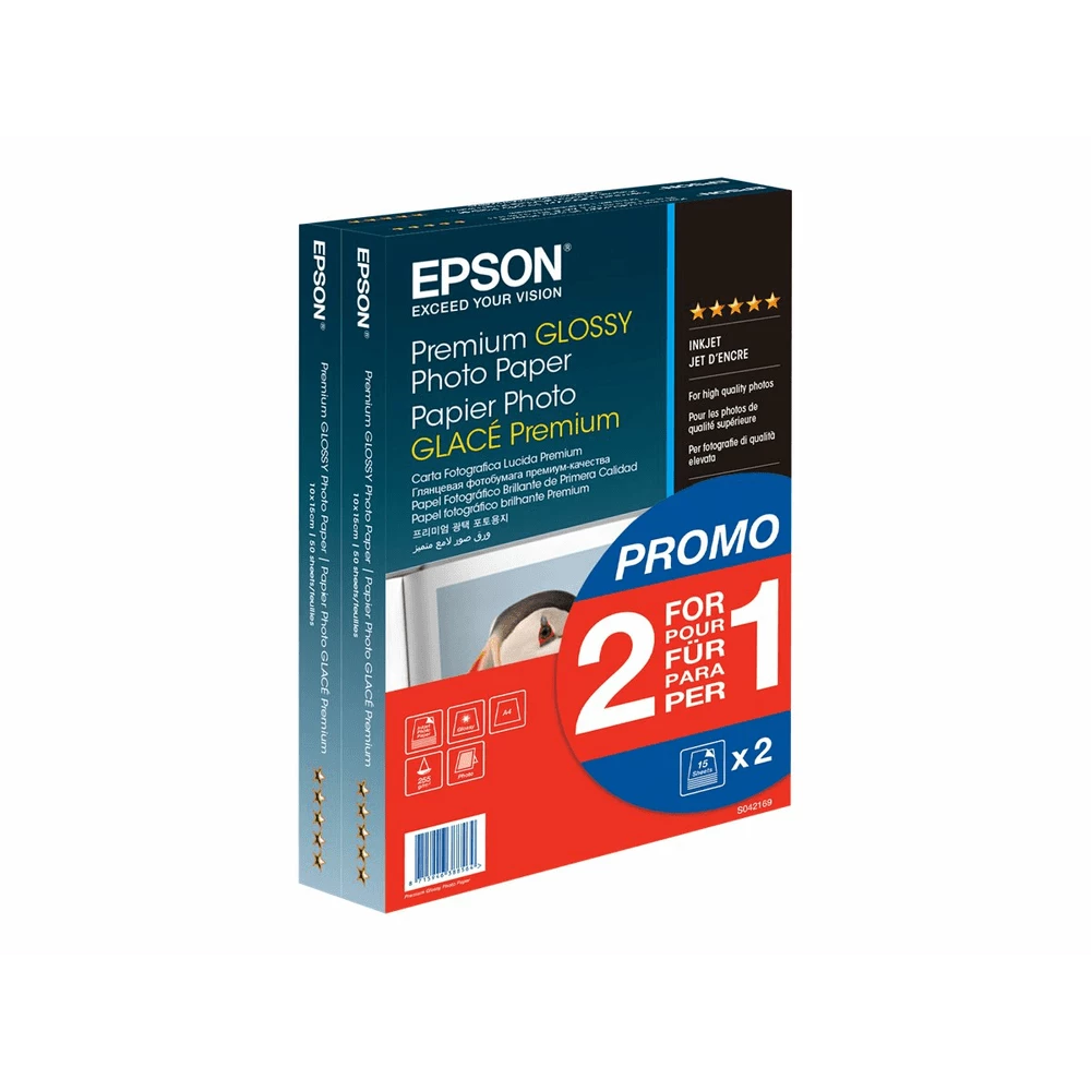 paep-so42167o-144e16d7568d6ecf41636368bffdc5d5-190391-1-1c9557c11c299c300874d39559d4fe9f Epson Premium Glossy Photo Paper Bogof Glanzend 100 X 150 Mm 255 Gm2 40 Blatt Fotopapier Packung Mit 2 259484925 - Image 1